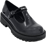 SODA Chunky Mary Jane Womens Shoes Tangia Black Pat