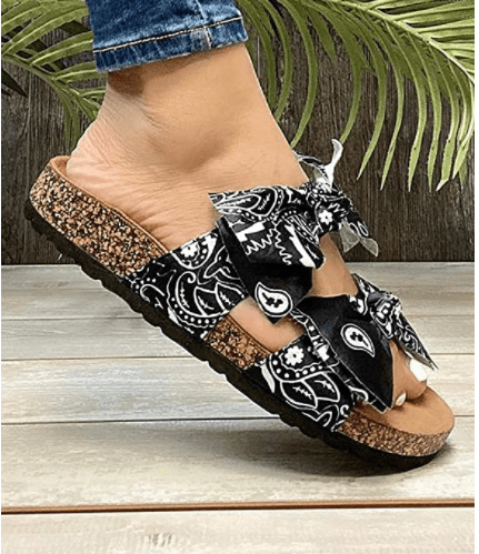 Mata Shoes Broadwalk-9 Slip On Bow Slides Sandals