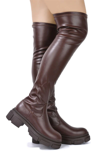 Cape Robbin Campi Over The Knee Flat Boots | Shoe Time