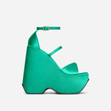 Green Chunky Platform Wedges | Shoe Time