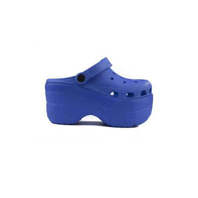 Blue Platform Sandals Clogs | Shoe Time