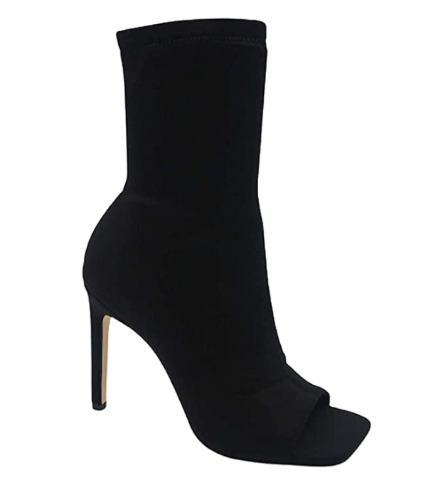 Anne Michelle Boots Square Peep Toe Ankle Booties