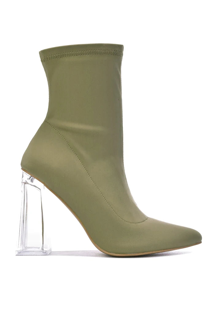 Clear Heel Ankle Boots Excellence by Cape Robbin SHOE TIME