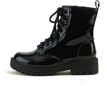 SODA Lug Sole Womens Combat Boots Black Pat