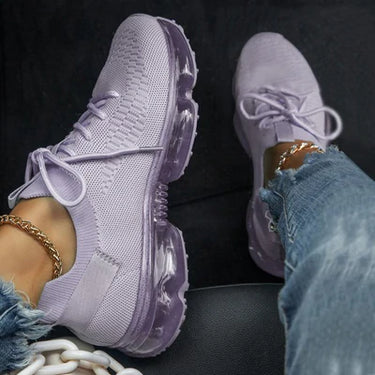 Forever Flow19 Stretch Elastic Mesh Sneakers Lavender