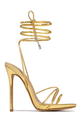 Toe Ring Heels - Gold Metallic