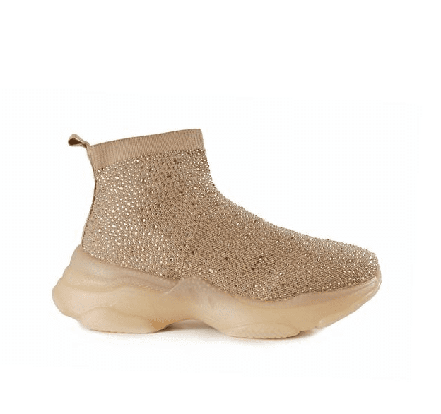 Liliana Genova-2 Rhinestone Sock Platform Sneakers