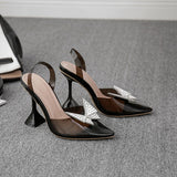 Black Closed Toe Butterfly Heel | Shoe Time