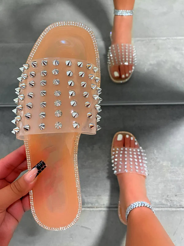 Studded Jelly Sandals Jacelyn-03 by wild diva