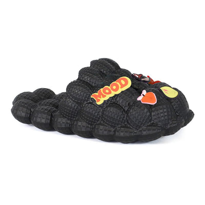 Black Yoki Jiele-05 Bubble Sandals Slides | Shoe Time
