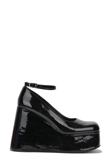 Black Patent Platform Heels Jenny Cape Robbin | Shoe Time