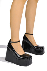 Black Patent Platform Heels Jenny Cape Robbin | Shoe Time 