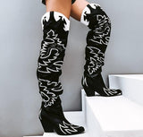 Black Western Over The Knee Boots Kelsey-21 by Cape Robbin