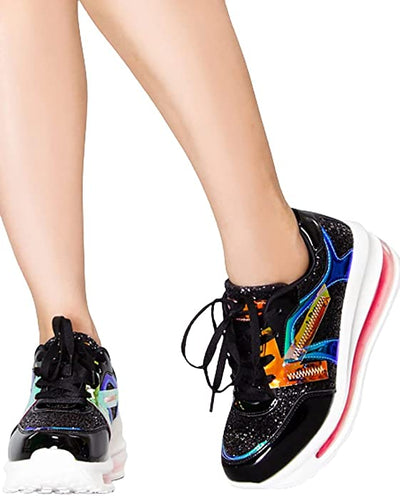 Black Cape Robbin Holographic Sneakers | Shoe Time