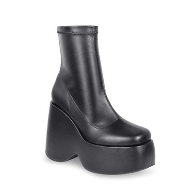 Square Toe Platform Wedge Bootie Mercy-01 by Liliana