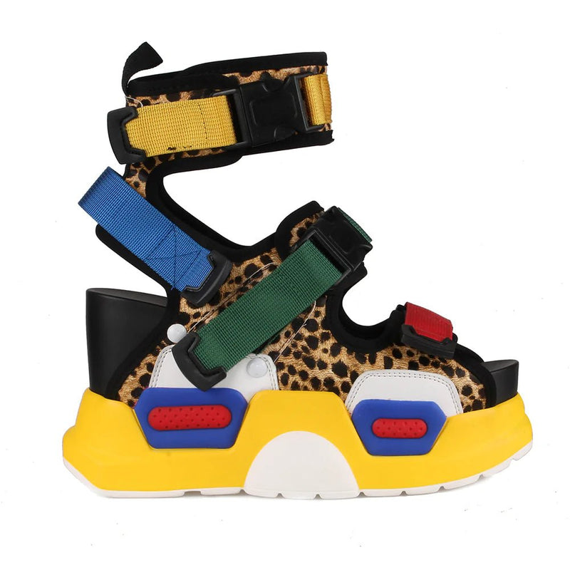Anthony Wang Mulberry-01 Platform Sandals Leopard