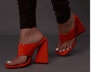 Augustine Square toe block heel mule sandal