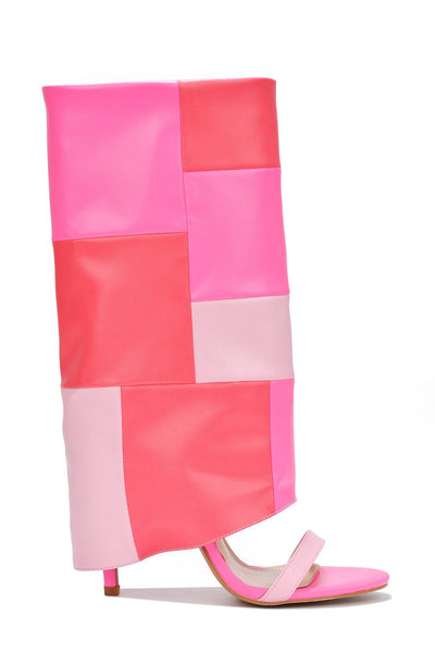 Pink Fold Over Shark Boots Parrish Cape Robbin | Shoe Time