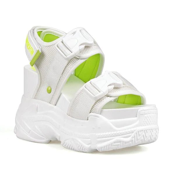 White Anthony Wang Peach-02 Platform Sandals