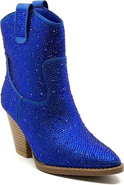 River-01 Rhinestone Cowboy Ankle Bootie | Shoe Time