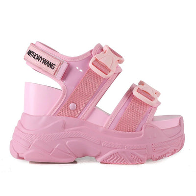 Pink Anthony Wang Peach-02 Platform Sandals