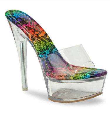 Clear 1 inch heels on sale