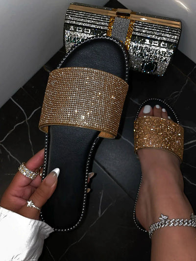 Wild diva rhinestone sandals 2025