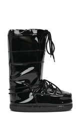 Black Cape Robbin Snowbell Puffy Snow Boots