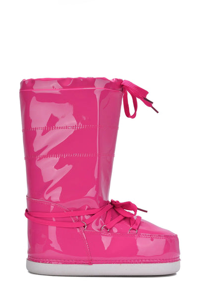 Pink Cape Robbin Snowbell Puffy Snow Boots
