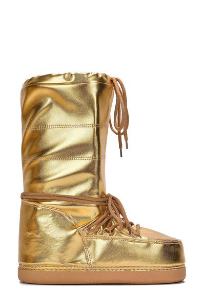 Gold Cape Robbin Snowbell Puffy Snow Boots