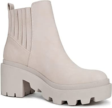 Soda Rabbet Chelsea Ankle Boots beige