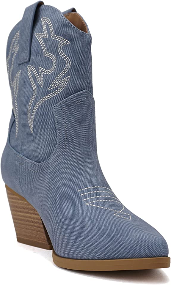 Denim Womens Western Boots Blazing Soda | Shoe Time