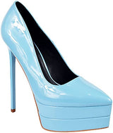 Blue High Heel Platform Dress Pump Shoes Sunset-1