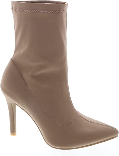 Pointed Ankle Toe Stiletto Heels Stretch Booties Palin-2 by Top Guy