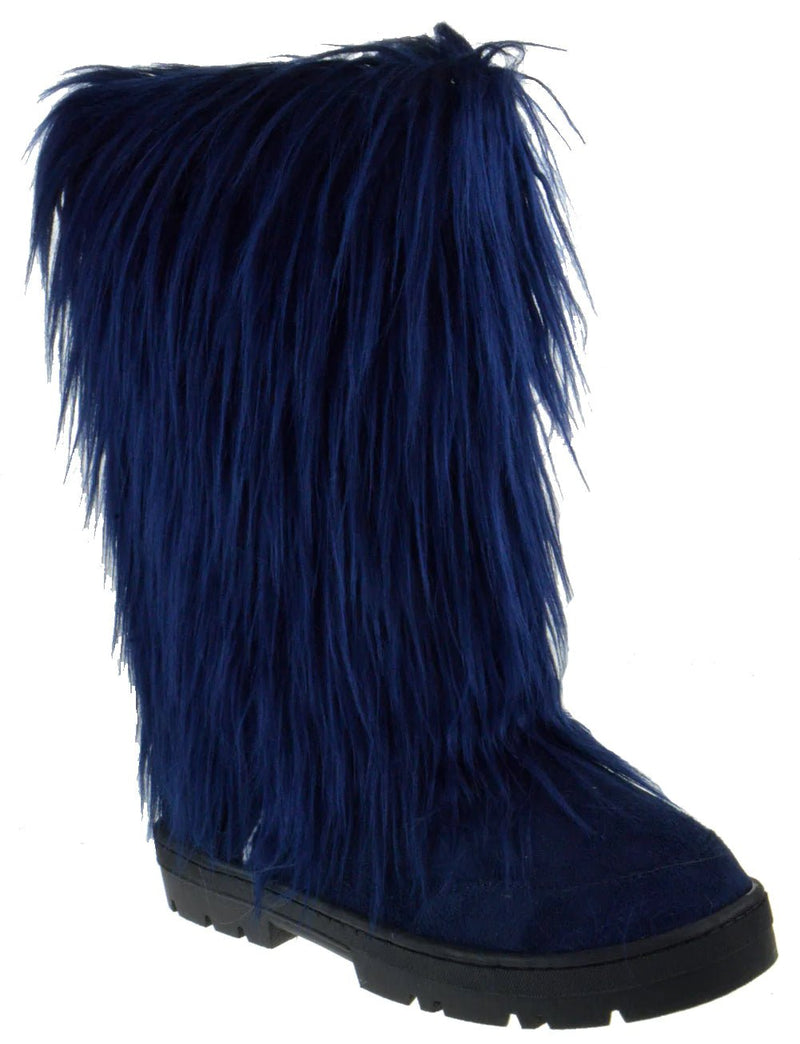 Fuzzy Fur Boots Tibet-01 Natural Breeze | Shoe Time